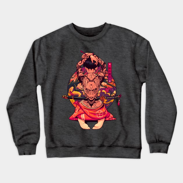 Kitsune Fury Crewneck Sweatshirt by BrunoMota